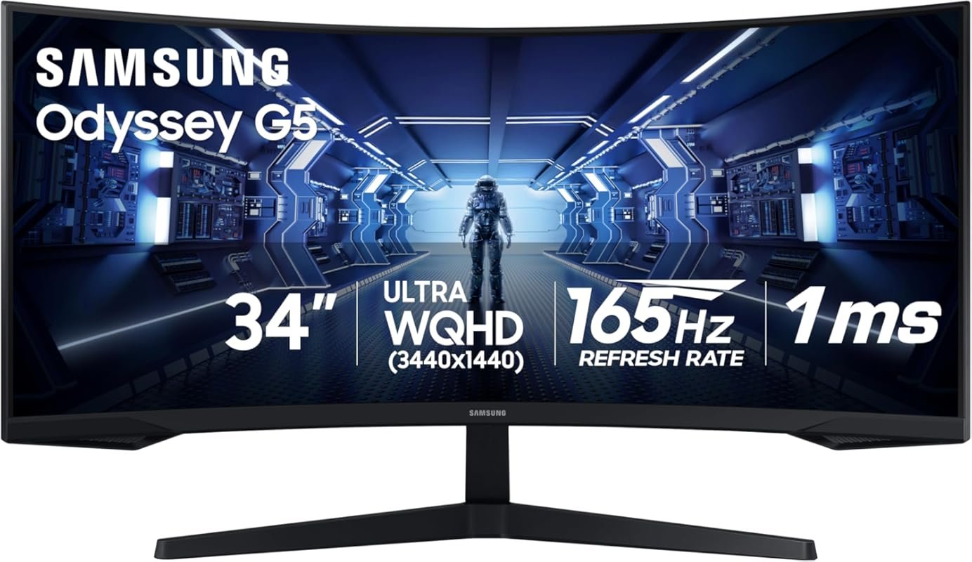 Samsung 34-Inch Odyssey G5 Ultra-Wide Gaming Monitor