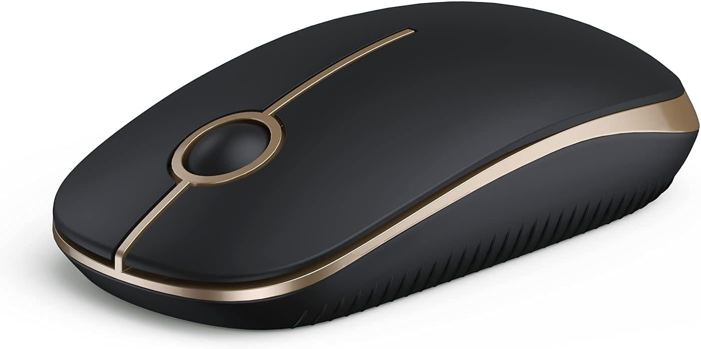 VssoPlor Slim 2.4G Wireless Optical Mouse, Portable Silent Cordless Co