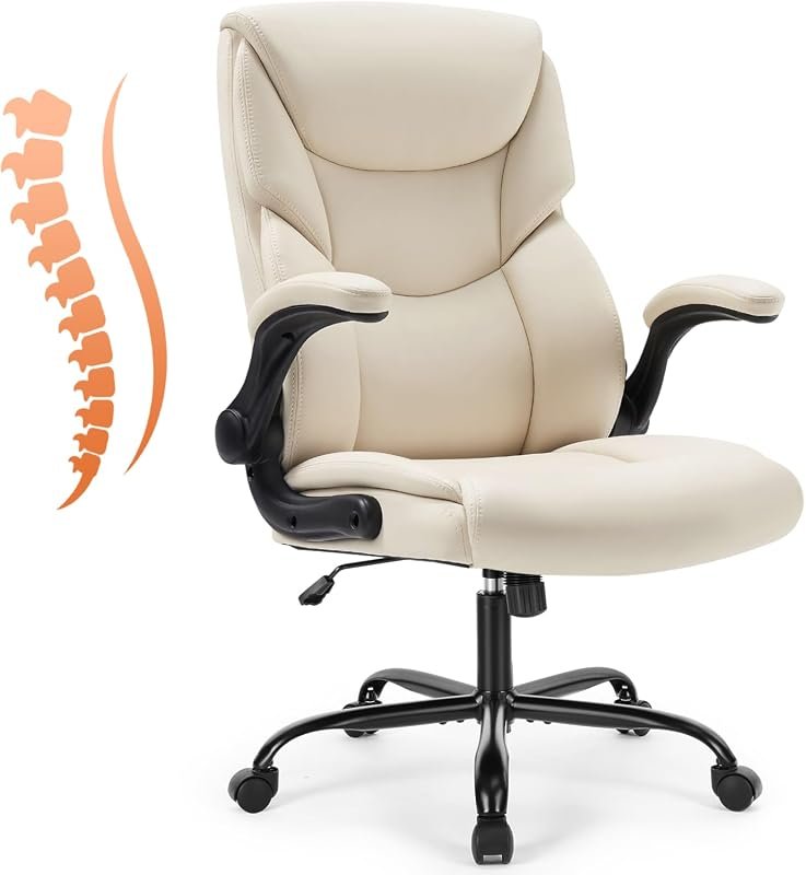 Sweetcrispy Executive PU Leather Desk Chair