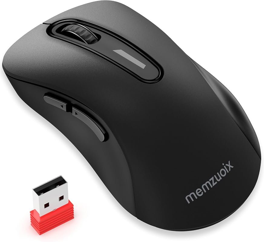 memzuoix 2.4G Wireless Mouse for Laptop, 1400 DPI Optical Computer Mou